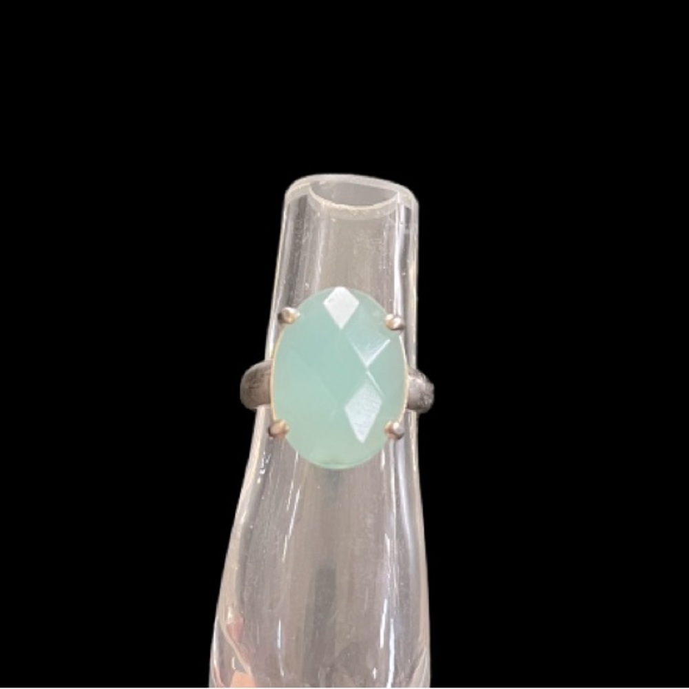 Women’s sterling silver Chalcedony statement‎ ring size 7-1/2”.